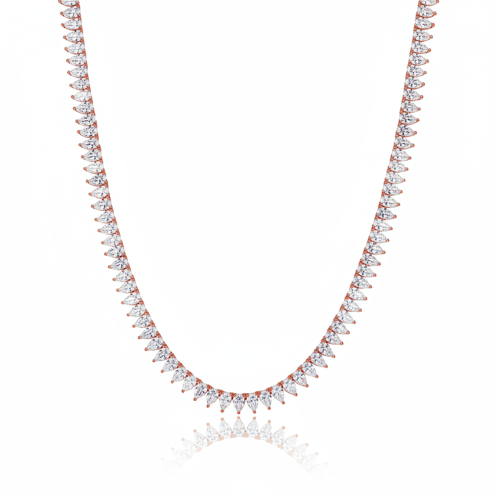 שרשרת טניס ציפוי BKSI008-2-3X5MM-40CM