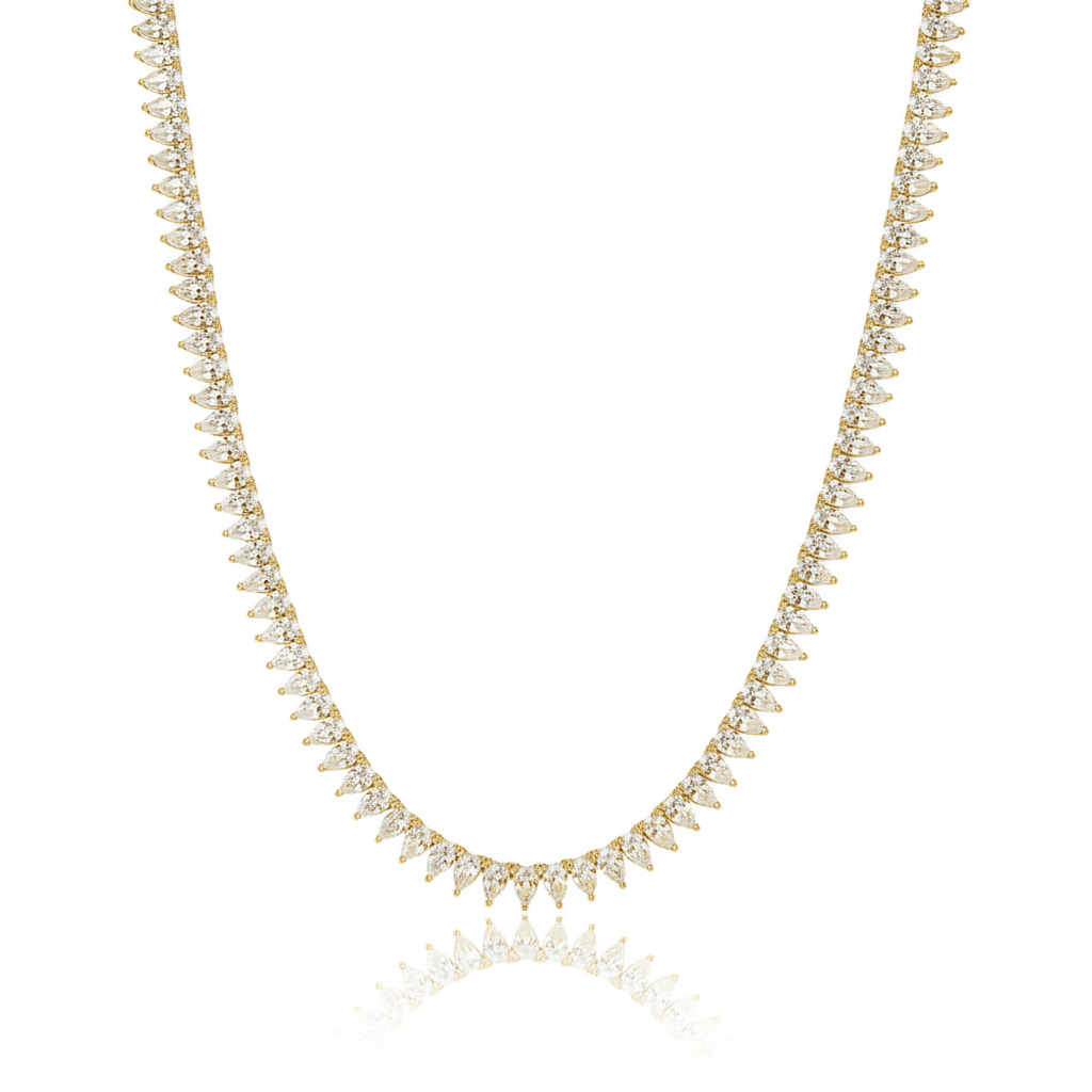שרשרת טניס ציפוי BKSI008-3-3X5MM-40CM