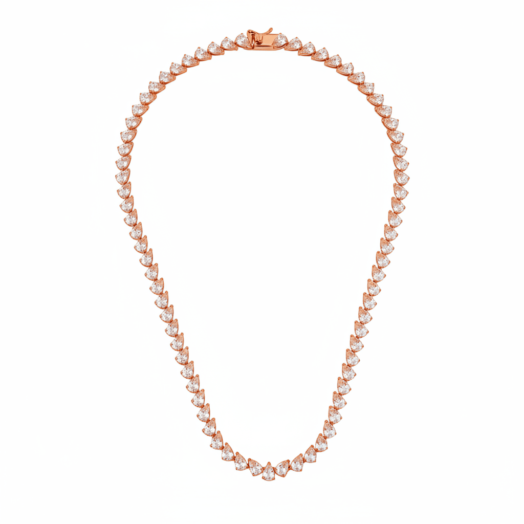 שרשרת טניס ציפוי BKSI009-2-4X6MM-40CM